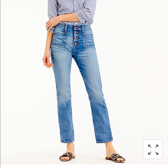 J. Crew Point Sur High Rise Button Fly Jeans - Picture 1 of 12